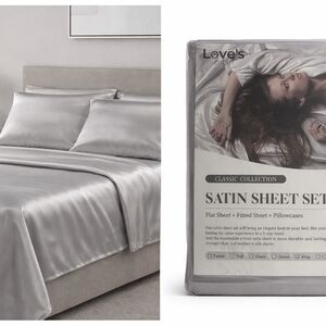 Satin Sheet Set in Silver - Classic Collection